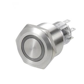uxcell Latching Metal Push Button Switch 22mm Mounting Dia DPDT 2NO 2NC 24V Red LED Light
