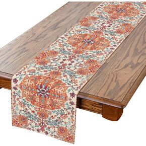 Boho Bohemia Table Runner 13 x 72 Inch, Country Rustic Farmhouse Magical Dining Table Decoration for Home Party Indoor Outdoor Decorations