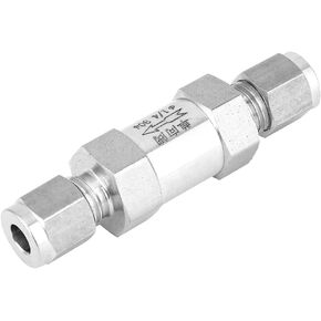 One Way Check Valve Stainless Steel Check Valve BSPP Female Thread One Way Valve for Water Oil Gas Pipe (304 3/8)