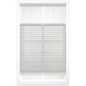 DEZ FURNISHINGS Cordless 1.5" Light Filtering Top Down Bottom Up Cellular Shade, 47" W x 72" H, Gray Cloud