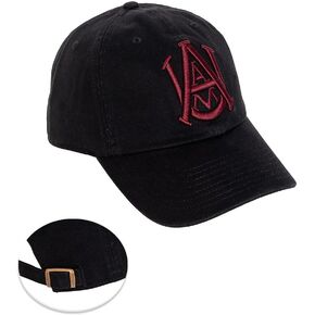 Desert Cactus Alabama A&M University Baseball Hat Bulldogs AAMU Brimmed Embroirderd Hats Cap Adjustable Cloth Strap Adult (Style F) Black