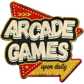 GLOBLELAND "Arcade Games" Vintage Metal Tin Sign Retro Arcade Sign Plaque Poster Metal Wall Decorative Tin Signs for Home Restaurant Coffee Shop Club Bar Decoration