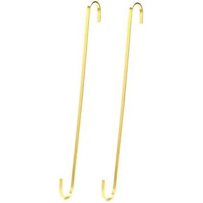 Extra Large S Shaped Hooks 16 inch,Heavy Duty Long S Hooks for Hanging Plant Extension Hooks for Utensils,Closet,Indoor Outdoor Uses(Gold 2 Pcs)