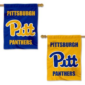 Pittsburgh Panthers Blue and Gold Double Sided House Flag