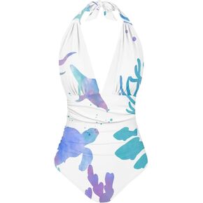 Plus Size S-3XL Swimsuit for Women Tummy Control Push Up Swimsuits One Piece Bathing Suits