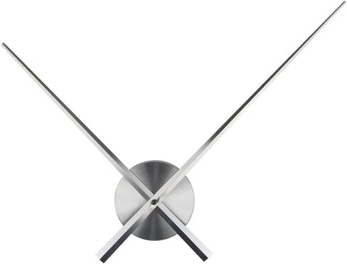 Timelike Simple Elegant Glossy Aluminum Wall Clock, Super Long Large Clock Hands, Black in Saudi Arabia