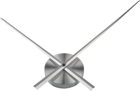 Timelike Simple Elegant Glossy Aluminum Wall Clock, Super Long Large Clock Hands, Black in Saudi Arabia