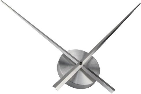 Timelike Simple Elegant Glossy Aluminum Wall Clock, Super Long Large Clock Hands, Black in Saudi Arabia