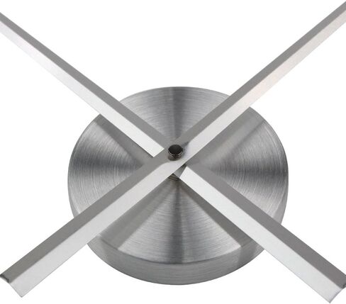 Timelike Simple Elegant Glossy Aluminum Wall Clock, Super Long Large Clock Hands, Black in Saudi Arabia