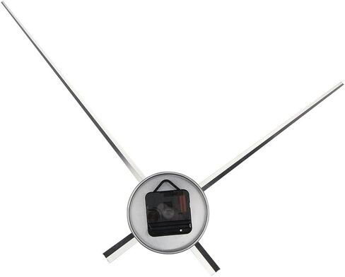 Timelike Simple Elegant Glossy Aluminum Wall Clock, Super Long Large Clock Hands, Black in Saudi Arabia