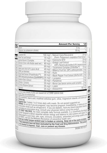 Source Naturals Life Force Multiple، بدون حديد، منشط للطاقة* - 180 قرصًا in Saudi Arabia