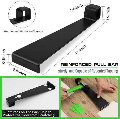 أدوات الأرضيات الخشبية من SWANLAKE مكونة من 48 قطعة | طقم تركيب الأرضيات الخشبية المصفحة مع 44 فواصل | مطرقة مقبض من الألياف الزجاجية | شريط سحب عالي التحمل وكتلة التنصت in Kuwait