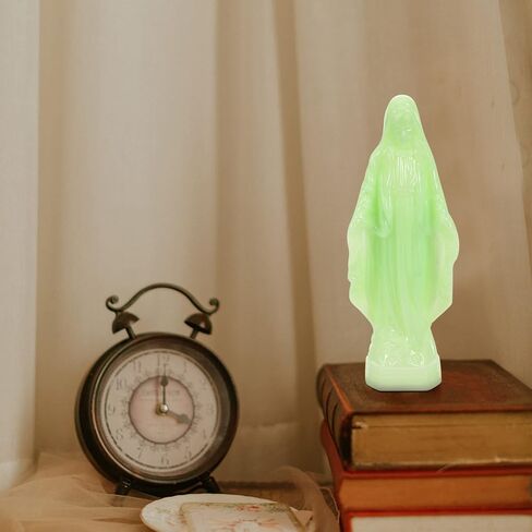 Virgin Statue, 7 Inch Catholic Virgin Figurine, Glow in The Dark Our Lady of Grace Statue Religious Sculpture for Mothers Day Decoration Home in Saudi Arabia