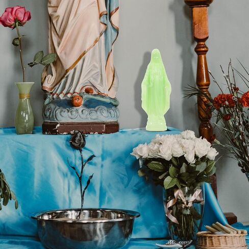 Virgin Statue, 7 Inch Catholic Virgin Figurine, Glow in The Dark Our Lady of Grace Statue Religious Sculpture for Mothers Day Decoration Home in Saudi Arabia