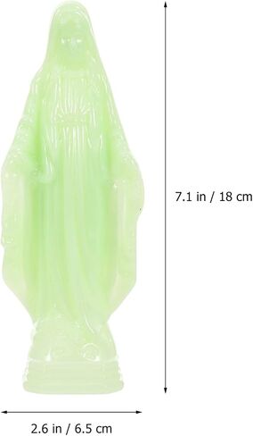 Virgin Statue, 7 Inch Catholic Virgin Figurine, Glow in The Dark Our Lady of Grace Statue Religious Sculpture for Mothers Day Decoration Home in Saudi Arabia