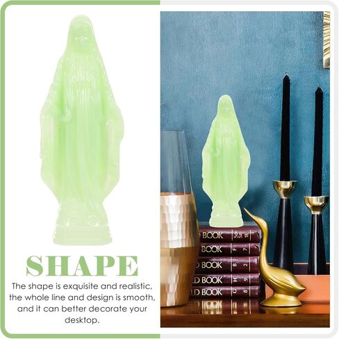 Virgin Statue, 7 Inch Catholic Virgin Figurine, Glow in The Dark Our Lady of Grace Statue Religious Sculpture for Mothers Day Decoration Home in Saudi Arabia