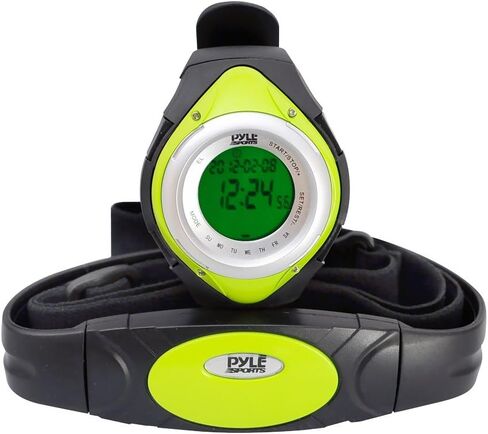 Fitness Tracker Heart Rate Monitor - Healthy Wristband Sports Pedometer Activity Tracker Steps Counter Stop Watch Alarm Water Resistant - with Calorie Counter and Target Zones - Pyle PHRM38GR (Green) in Saudi Arabia
