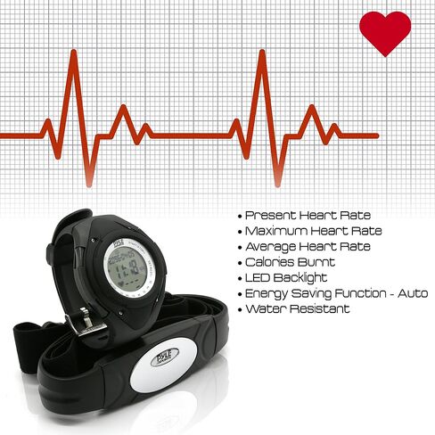 Fitness Tracker Heart Rate Monitor - Healthy Wristband Sports Pedometer Activity Tracker Steps Counter Stop Watch Alarm Water Resistant - with Calorie Counter and Target Zones - Pyle PHRM38GR (Green) in Saudi Arabia