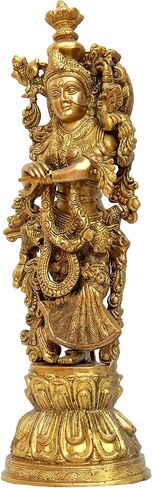 eSplanade - Brass Radha Krishna - Big Size - Brass Radha Idol Statue Sculpture (21") (Krishna Antique) in Saudi Arabia