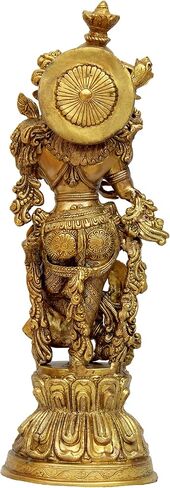 eSplanade - Brass Radha Krishna - Big Size - Brass Radha Idol Statue Sculpture (21") (Krishna Antique) in Saudi Arabia