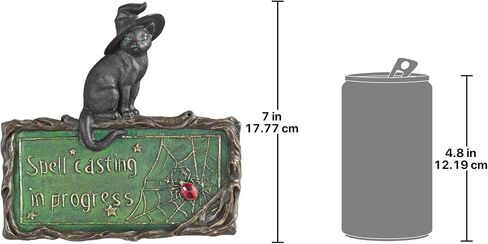 Design Toscano CL69238 Black Sign-Witch's Cat Spell Casting Wall Sculpture, full color in Saudi Arabia