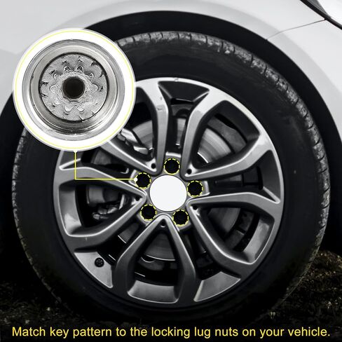 uxcell 1 Set 315 Wheel Lock Lug Nut Anti Theft Lug Nut Screw Removal Socket Key for Mercedes Benz Wheel Lock Key with Protector Nut Socket in Saudi Arabia