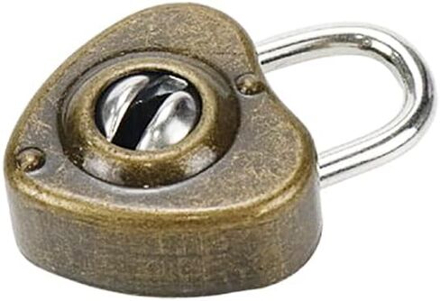 10 قطع من القفل البرونزي العتيق للزوجين على شكل قلب قفل صغير مع مفتاح معدني صغير مجموعة قفل المفاتيح، 1.30 بوصة × 0.87 بوصة، لصندوق تخزين المجوهرات وكتاب اليوميات وحقيبة الظهر المدرسية in Kuwait