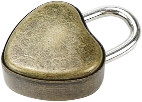 10 قطع من القفل البرونزي العتيق للزوجين على شكل قلب قفل صغير مع مفتاح معدني صغير مجموعة قفل المفاتيح، 1.30 بوصة × 0.87 بوصة، لصندوق تخزين المجوهرات وكتاب اليوميات وحقيبة الظهر المدرسية in Kuwait