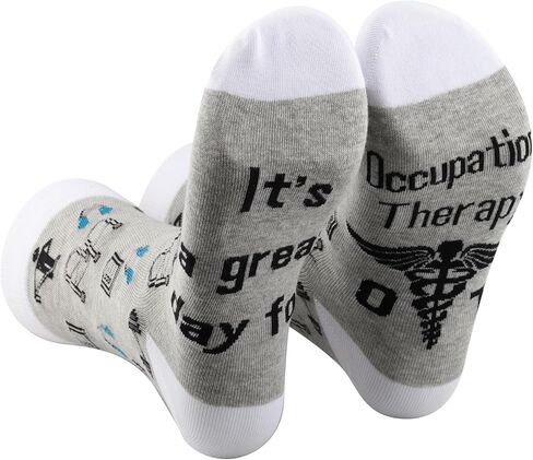 PXTIDY 2 Pairs Occupational Therapy Sock OT Student Gift OT Thank You Gift OT Therapist Sock in Saudi Arabia