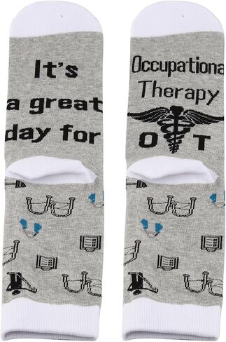 PXTIDY 2 Pairs Occupational Therapy Sock OT Student Gift OT Thank You Gift OT Therapist Sock in Saudi Arabia