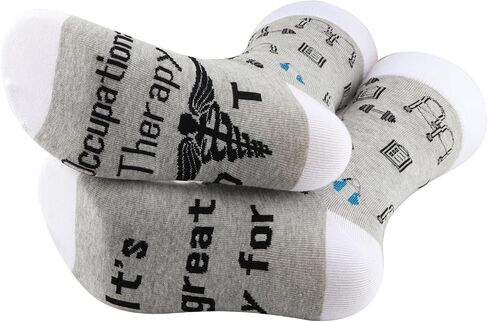 PXTIDY 2 Pairs Occupational Therapy Sock OT Student Gift OT Thank You Gift OT Therapist Sock in Saudi Arabia