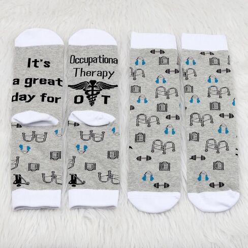 PXTIDY 2 Pairs Occupational Therapy Sock OT Student Gift OT Thank You Gift OT Therapist Sock in Saudi Arabia