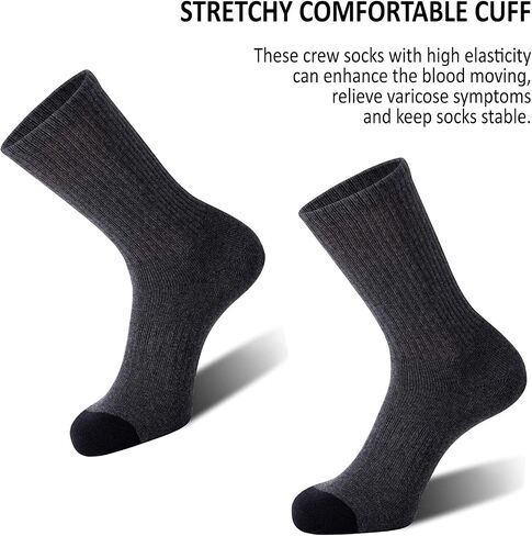 Cotton All Purpose Cushion Crew Socks with Arch compression for a secure Fit in Saudi Arabia