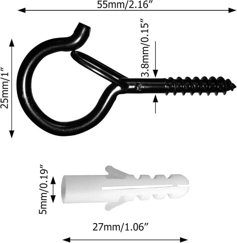 X-AT 20PCS Q-Hanger Safety Screw Hooks,Windproof Metal Hooks Screw,Ceiling Hooks Screw, Outdoor Light Hooks, for String Lights and Wire,Safety Buckle Design in Saudi Arabia