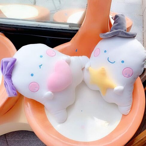 TOYANDONA Couch Pillows Sofa Pillows Stuffed Plush Pillow Ghost Shaped Pillow Adorable Sofa Cushion for Couple Home (Heart Ghost Pillow 40cm) Couch Pillows Sofa Pillows in Saudi Arabia
