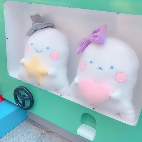 TOYANDONA Couch Pillows Sofa Pillows Stuffed Plush Pillow Ghost Shaped Pillow Adorable Sofa Cushion for Couple Home (Heart Ghost Pillow 40cm) Couch Pillows Sofa Pillows in Saudi Arabia