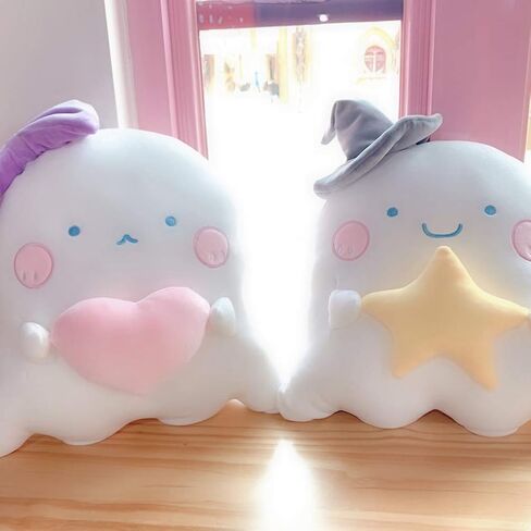 TOYANDONA Couch Pillows Sofa Pillows Stuffed Plush Pillow Ghost Shaped Pillow Adorable Sofa Cushion for Couple Home (Heart Ghost Pillow 40cm) Couch Pillows Sofa Pillows in Saudi Arabia