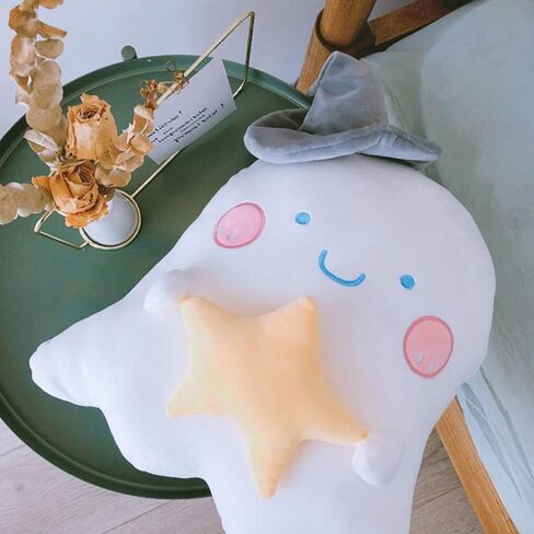 TOYANDONA Couch Pillows Sofa Pillows Stuffed Plush Pillow Ghost Shaped Pillow Adorable Sofa Cushion for Couple Home (Heart Ghost Pillow 40cm) Couch Pillows Sofa Pillows in Saudi Arabia