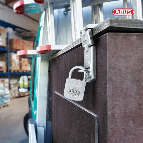 ABUS 160/50 B 160 All Weather Chrome 4 Dial Combination Padlock, Black/Silver in Kuwait
