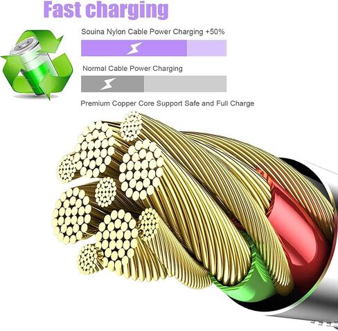 شاحن iPhone، كابل شحن iPhone 5 عبوات (3/3/6/6/10 قدم) شاحن iPhone معتمد من Mfi كابل شحن سريع من النايلون المضفر سلك شحن iPhone متوافق مع iPhone 13/12/11Pro/XS MAX/XR/X/8/7/ 6S in Saudi Arabia