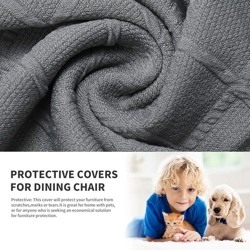 CURUYAN Stretchy Universal Chair Covers with Skirt Removable Washable Chair Cover Slipcover for Dining Kitchen Home Decor (Coffee) in Kuwait