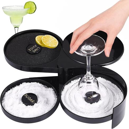 صندوق توابل كوكتيل عصير من 3 طبقات مع إسفنجة، لخلط الكوكتيلات والمارجريتا، حاوية الملح والسكر للبار، وحفلات الحانة والاستقبال in Kuwait