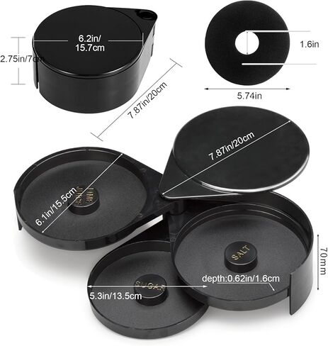 صندوق توابل كوكتيل عصير من 3 طبقات مع إسفنجة، لخلط الكوكتيلات والمارجريتا، حاوية الملح والسكر للبار، وحفلات الحانة والاستقبال in Kuwait