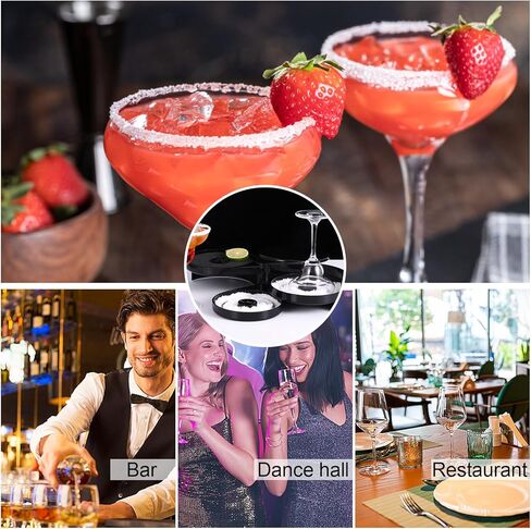 صندوق توابل كوكتيل عصير من 3 طبقات مع إسفنجة، لخلط الكوكتيلات والمارجريتا، حاوية الملح والسكر للبار، وحفلات الحانة والاستقبال in Kuwait