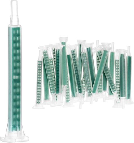 20 قطعة من QWORK طرف فوهة خلط ثابت، فوهة خلط لاصق إيبوكسي، طرف خلط الراتنج البلاستيكي لبندقية AB 50 مل/1.7 أونصة (نسبة 1:1/1:2) in Kuwait