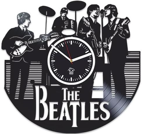 Music Legends Wall Clock, Vinyl Record Artwork, 12 inch, Quartz Movement, Battery Operated, Black in Saudi Arabia