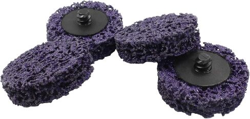 15 pcs Purple 50mm/2" Quick Change Easy Strip Wheel with 1pcs Black 1/4" Disc Pad Holder for Drill Cleans Welds, Rust Paint Removal Wheel in Saudi Arabia