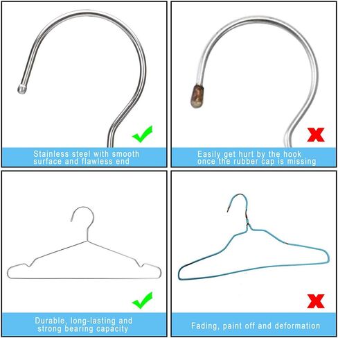 Seropy Coat Hangers Clothes 10 Pack Wire Hangers Heavy Duty Stainless Steel Hangers with Non Slip Grooves, Ultra Thin Metal Hangers Space Saving Clothing Hanger 16.5 Inch in Saudi Arabia