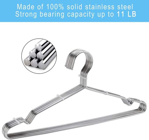 Seropy Coat Hangers Clothes 10 Pack Wire Hangers Heavy Duty Stainless Steel Hangers with Non Slip Grooves, Ultra Thin Metal Hangers Space Saving Clothing Hanger 16.5 Inch in Saudi Arabia