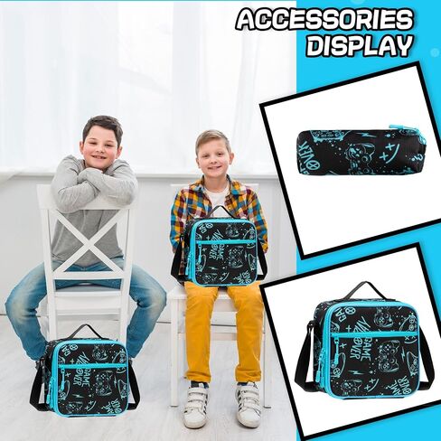 Meetbelify Boys Rolling Backpack with Wheels Kids Travel Luggage with Lunch Box Pencil Case for Elementary Students 18inch Carry on Suitcase for Boys Ages 8-10 in Saudi Arabia